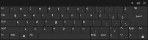 „Windows 10“ jutiklinė klaviatūra su mano išdėstymu